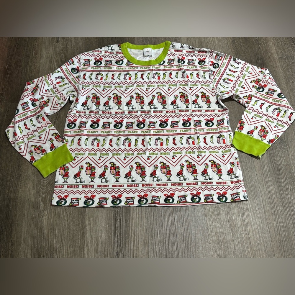 Grinch Hanna Andersson Adult Pajama Top Christmas Long Sleeve Shirt Size XXL